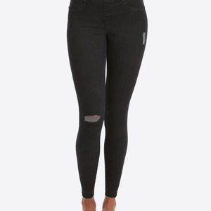 Spanx Black Distressed Skinny Jean